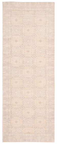 Pakistani Peshawar Oushak 4'2" x 11'6" Hand-knotted Wool Rug 