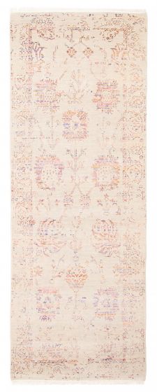 Indian Heritage 2'9" x 7'5" Hand-knotted Silk & Wool Rug 