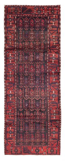 Persian Style 3'5" x 9'10" Hand-knotted Wool Runner Rug 