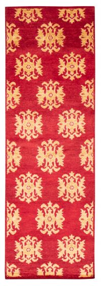 Pakistani Finest Peshawar Ziegler 3'0" x 9'2" Hand-knotted Wool Rug 