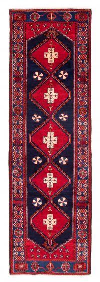 Persian Style 3'7" x 10'6" Hand-knotted Wool Rug 