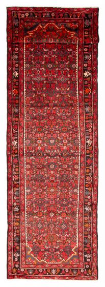 Persian Style 3'8" x 14'1" Hand-knotted Wool Runner Rug 