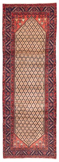 Persian Style 3'3" x 9'4" Hand-knotted Wool Runner Rug 