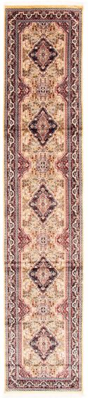 Indian Kashmir 2'5" x 11'8" Hand-knotted Silk Rug 