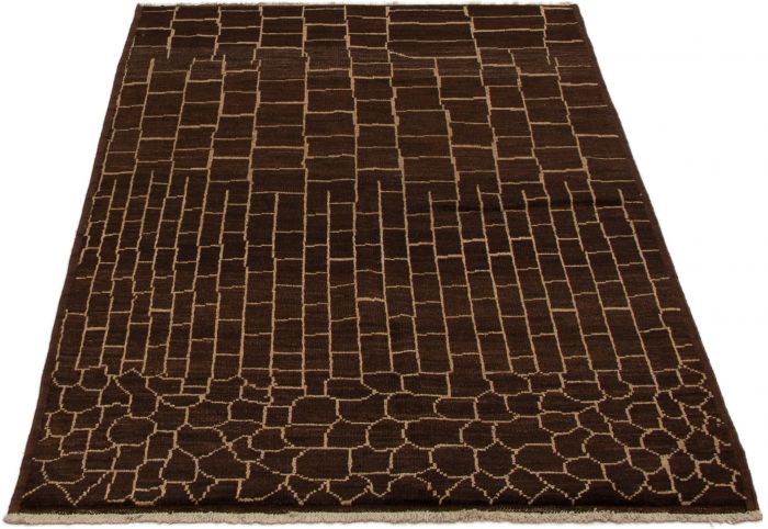 Indian Tangier 5'0" x 7'9" Hand-knotted Wool Rug 
