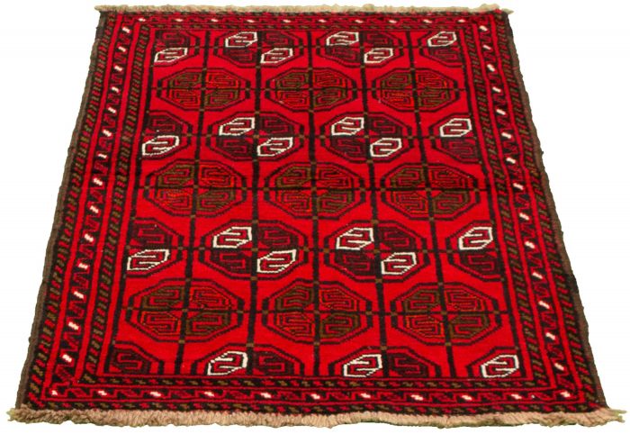 Afghan Akhjah 3'6" x 5'6" Hand-knotted Wool Rug 