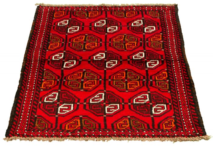Afghan Akhjah 3'7" x 5'2" Hand-knotted Wool Rug 