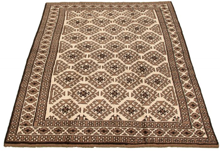 Afghan Akhjah 5'10" x 8'6" Hand-knotted Wool Rug 