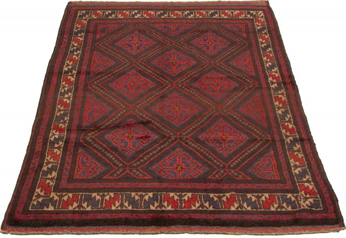 Afghan Akhjah 4'11" x 7'7" Hand-knotted Wool Rug 