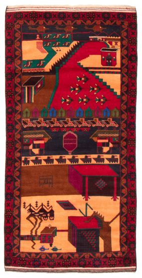 Afghan Royal Baluch 3'6" x 6'10" Hand-knotted Wool Rug 