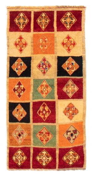 Persian Style Kashkuli Gabbeh 2'6" x 5'5" Hand-knotted Wool Rug 