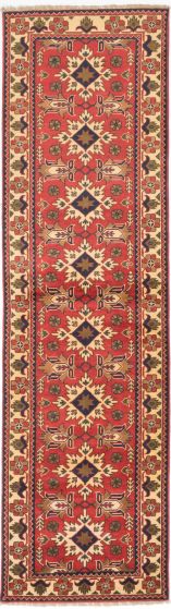 Afghan Finest Kargahi 2'9" x 9'9" Hand-knotted Wool Rug 
