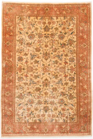 Persian Style 6'5" x 9'5" Hand-knotted Wool Rug 