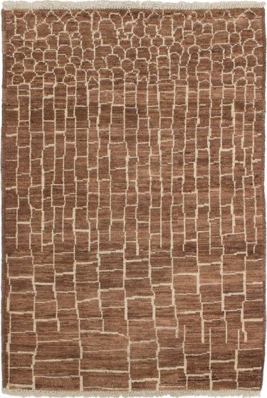 Indian Shalimar 4'0" x 5'9" Hand-knotted Wool Rug 