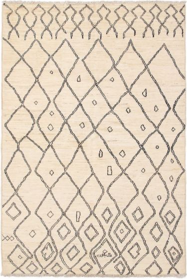 Indian Tangier 6'4" x 9'5" Hand-knotted Wool Rug 