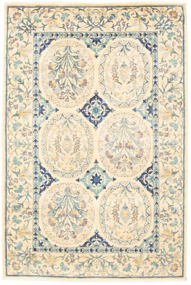 Pakistani Lahore Finest Collection 6'2" x 9'4" Hand-knotted Wool Rug 