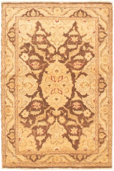 Pakistani Peshawar Oushak 4'1" x 6'3" Hand-knotted Wool Rug 