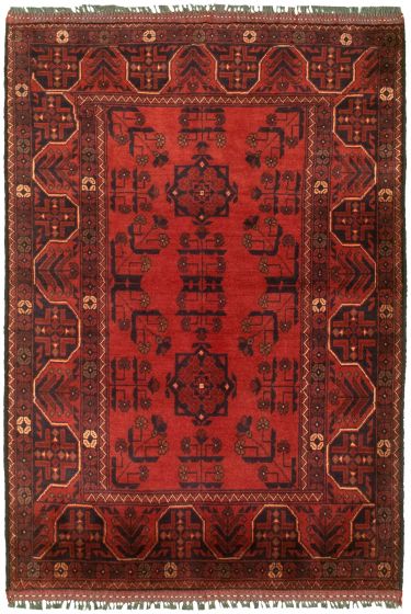 Afghan Finest Khal Mohammadi 3'5" x 4'11" Hand-knotted Wool Rug 