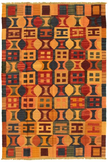 Turkish Sundance 4'11" x 7'3" Flat-Weave Wool Kilim 