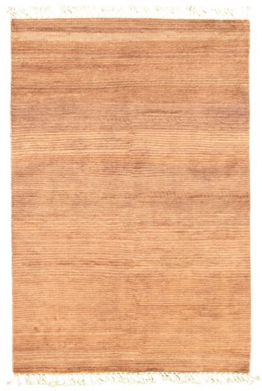 Pakistani Pak Finest Gabbeh 4'1" x 6'1" Hand-knotted Wool Rug 