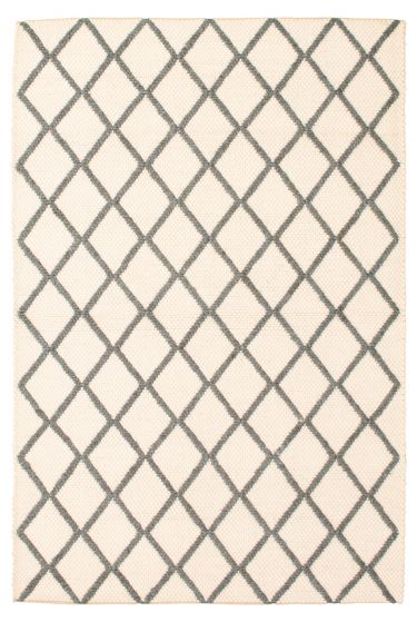 Indian Sienna 5'0" x 7'8" Braided Weave Wool Cream Rug