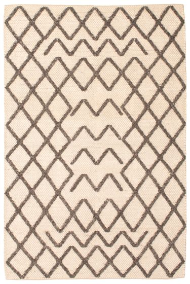 Indian Sienna 5'1" x 7'9" Braided Weave Wool Rug 