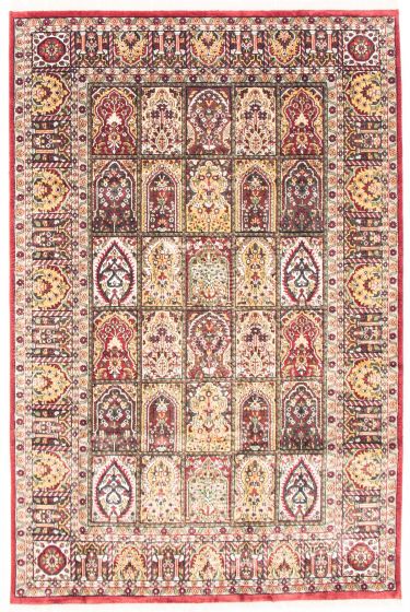 Indian Kashmir 5'11" x 8'11" Hand-knotted Silk Rug 