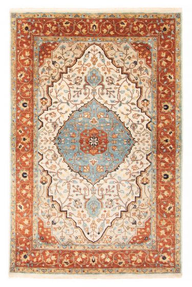 Indian Jules Sultane 3'11" x 6'0" Hand-knotted Wool Rug 