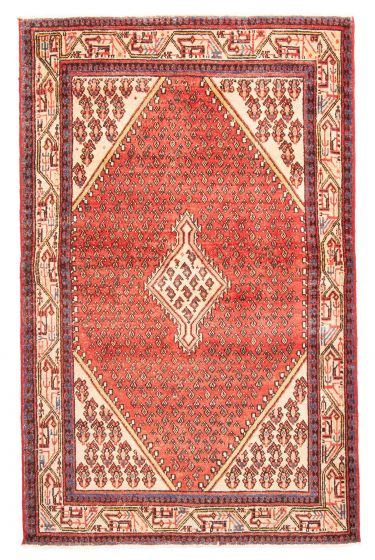 Persian Style 4'2" x 6'8" Hand-knotted Wool Rug 