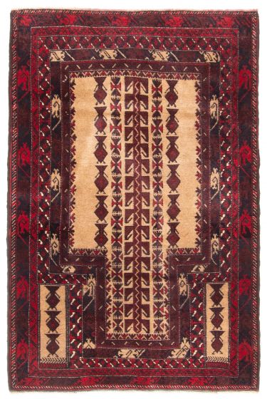 Tapis teimani 3'3" x 4'11" en laine