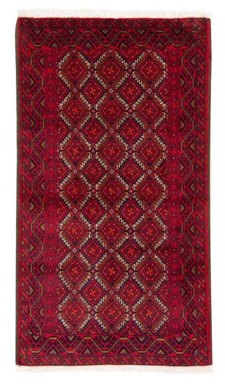 Afghan Royal Baluch 3'3" x 5'10" Hand-knotted Wool Rug 