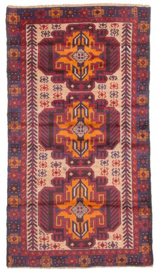 Afghan Rizbaft 3'3" x 6'1" Hand-knotted Wool Rug 