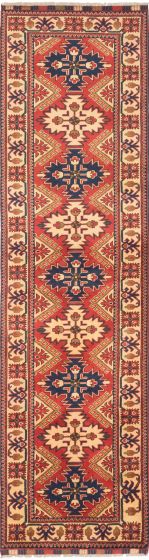 Afghan Finest Kargahi 2'9" x 10'5" Hand-knotted Wool Rug 