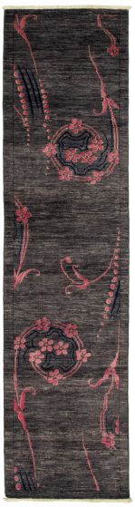 Pakistani Lahore Finest Collection 2'6" x 10'9" Hand-knotted Wool Rug 