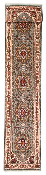 Indian Serapi Heritage 2'6" x 22'1" Hand-knotted Wool Runner Rug 