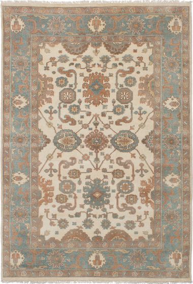 Indian Royal Oushak 6'0" x 8'10" Hand-knotted Wool Rug 