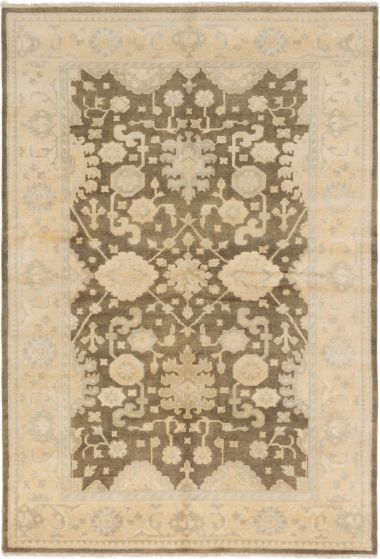 Indian Royal Oushak 6'1" x 8'10" Hand-knotted Wool Rug 