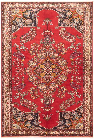 Persian Style 7'1" x 10'6" Hand-knotted Wool Rug 