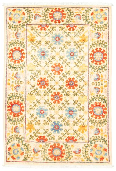 Pakistani Lahore Finest Collection 3'1" x 4'5" Hand-knotted Wool Rug 