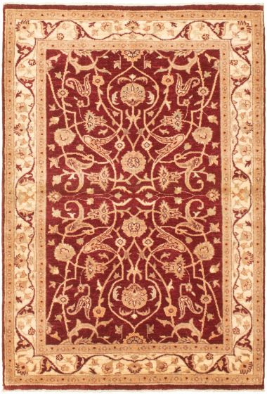 Indian Chobi Twisted 4'1" x 6'5" Hand-knotted Wool Rug 