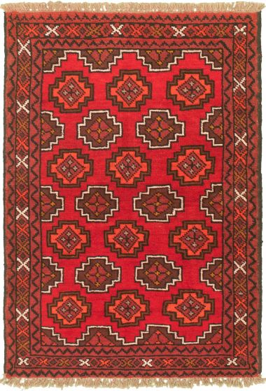 Afghan Akhjah 3'3" x 5'1" Hand-knotted Wool Rug 