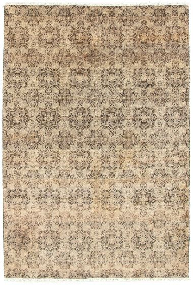 Indian Shalimar 6'2" x 9'3" Hand-knotted Wool Rug 