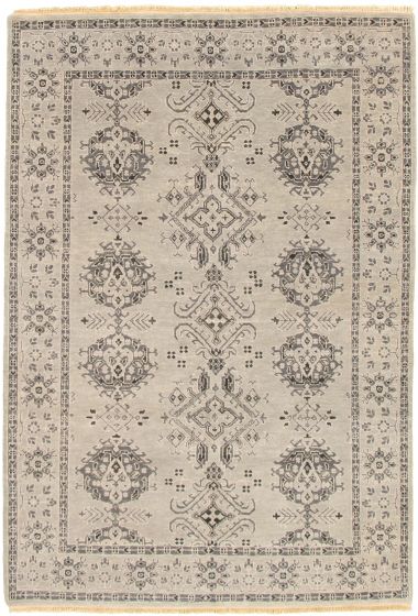Indian Jamshidpour 6'0" x 9'0" Hand-knotted Wool Rug 