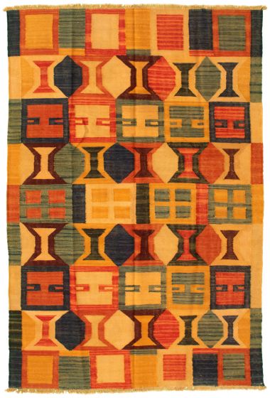 Turkish Sundance 4'10" x 7'3" Flat-Weave Wool Kilim 