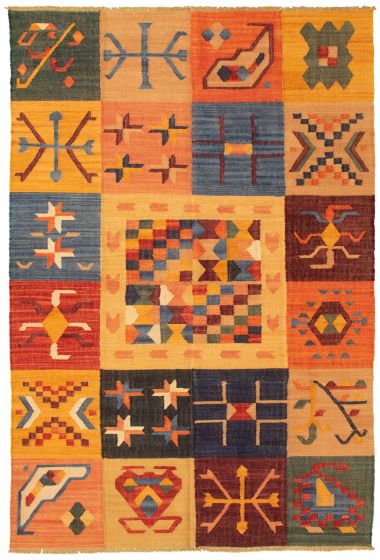 Turkish Sundance 6'1" x 9'0" Flat-Weave Wool Kilim 