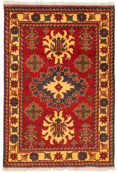 Afghan Finest Kargahi 3'5" x 5'0" Hand-knotted Wool Rug 