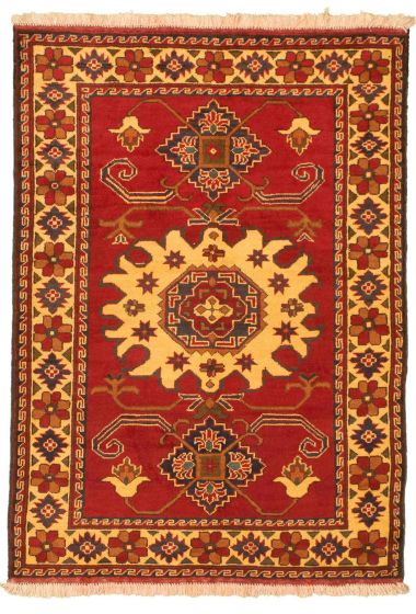 Afghan Finest Kargahi 3'6" x 4'10" Hand-knotted Wool Rug 