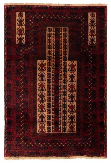 Afghan Teimani 2'10" x 4'3" Hand-knotted Wool Rug 