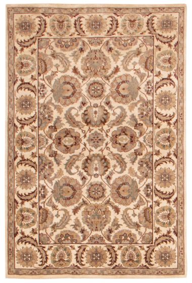 Indian Finest Agra Jaipur 3'11" x 5'9" Hand-knotted Wool Rug 