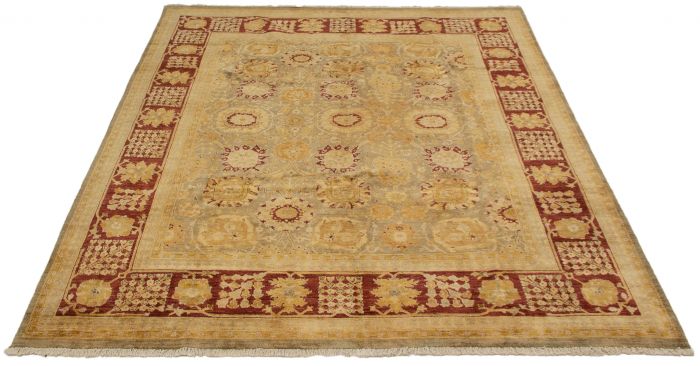 Pakistani Peshawar Oushak 8'1" x 10'1" Hand-knotted Wool Rug 